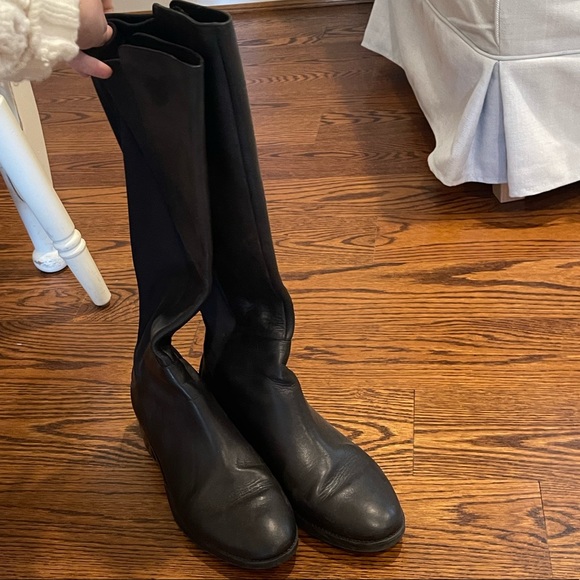 Tory Burch Caitlin Stretch Leather Boot in Black - Size 8.5 - Picture 5 of 9